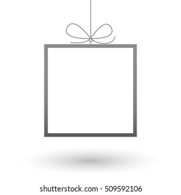 Minimalistic Frame Gift Background Design Template. Vector Illustration
