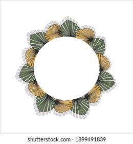 Minimalistic frames for wedding invitations, cards, tickets, congratulations and more. Leaves of plants. Botanical vector drawing.
