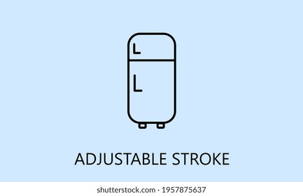 minimalistic freezer icon, logo or symbol with fully ajustable strokes