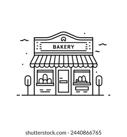 Minimalistic front of an BAKERY 