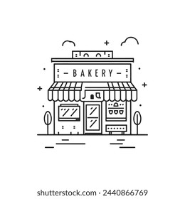 Minimalistic front of an BAKERY 