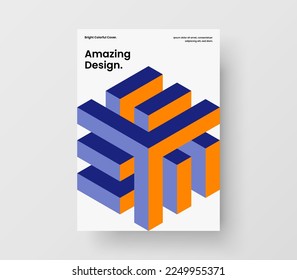 Minimalistic front page design vector illustration. Colorful geometric tiles placard concept.
