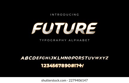 Minimalistic Futuristic Alphabet Fonts for Creative Business Projects. Simple and Sporty Typography Vector Font File for Illustrator