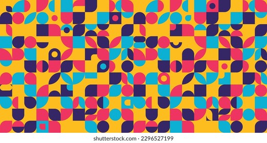 Afiche de arte abstracto geométrico minimalista.