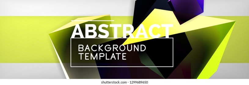 Minimalistic geometric abstract background, vector poster design