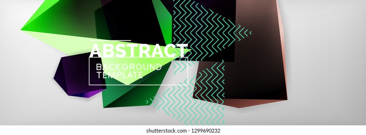Minimalistic geometric abstract background, vector poster design