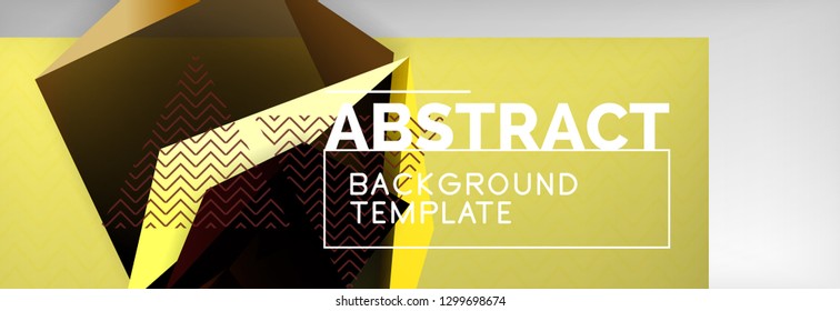 Minimalistic geometric abstract background, vector poster design