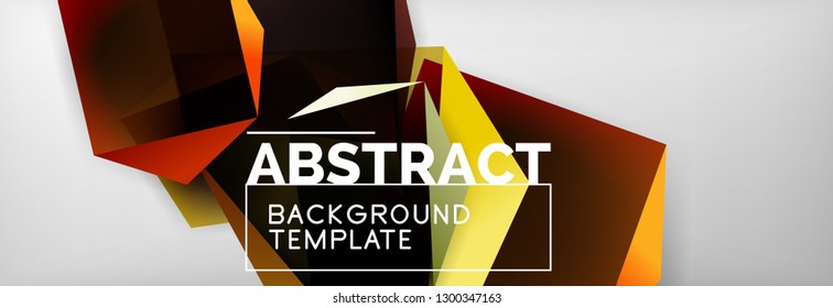 Minimalistic geometric abstract background, vector poster design