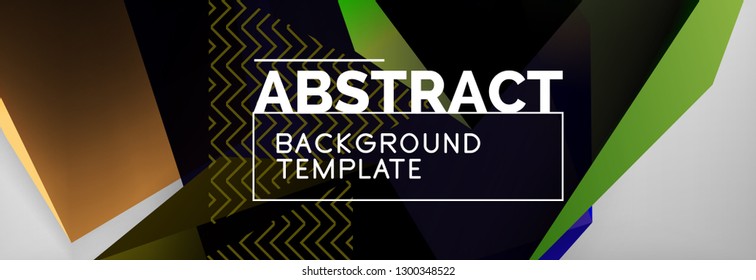 Minimalistic geometric abstract background, vector poster design