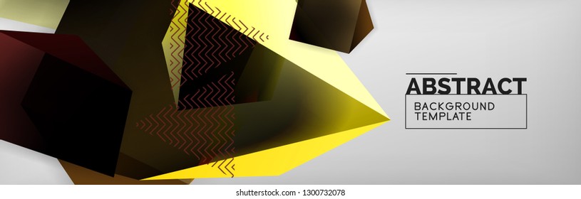 Minimalistic geometric abstract background, vector poster design
