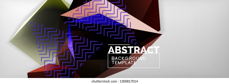 Minimalistic geometric abstract background, vector poster design