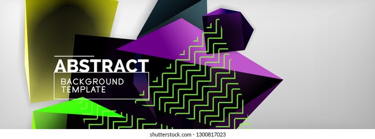 Minimalistic geometric abstract background, vector poster design