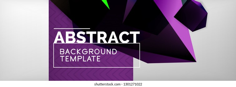 Minimalistic geometric abstract background, vector poster design