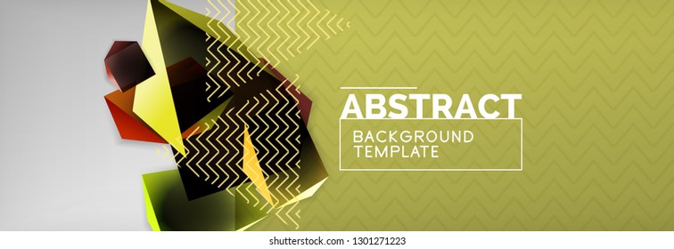 Minimalistic geometric abstract background, vector poster design