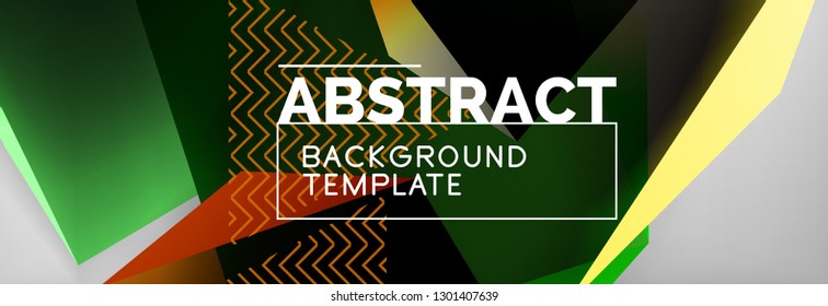 Minimalistic geometric abstract background, vector poster design
