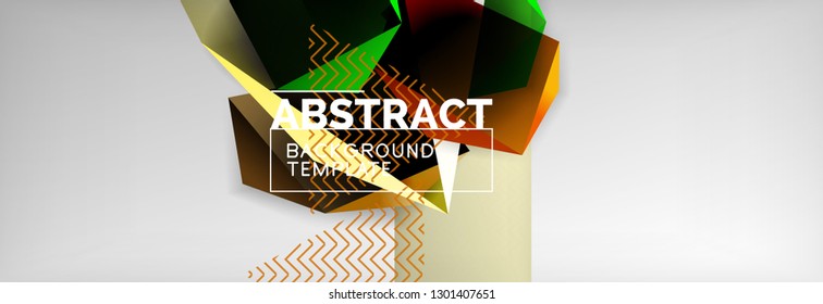 Minimalistic geometric abstract background, vector poster design