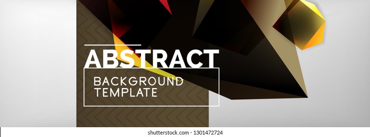 Minimalistic geometric abstract background, vector poster design