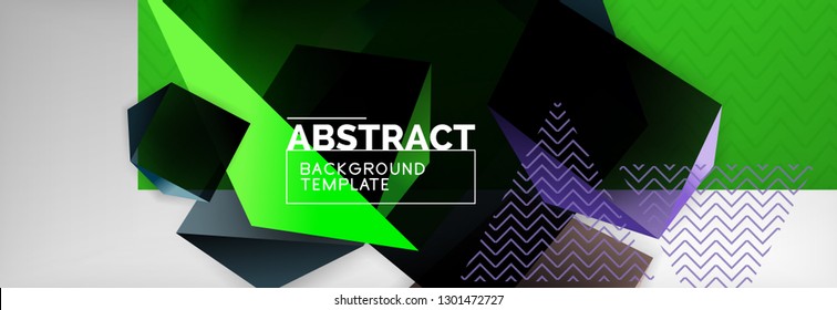 Minimalistic geometric abstract background, vector poster design
