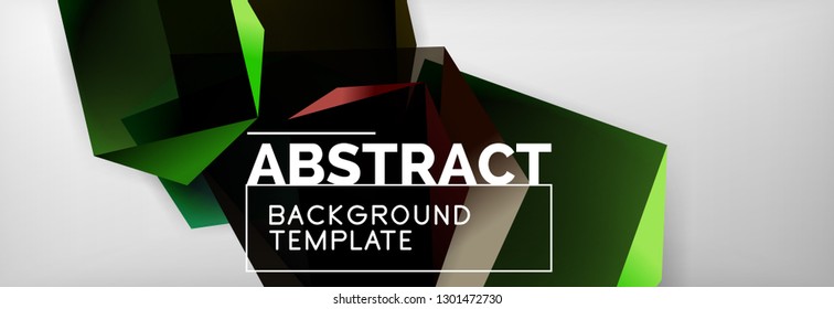 Minimalistic geometric abstract background, vector poster design