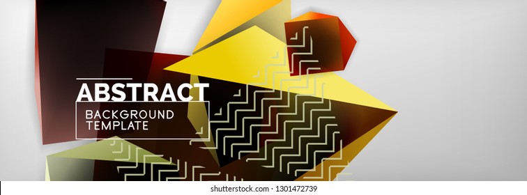 Minimalistic geometric abstract background, vector poster design