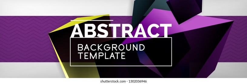 Minimalistic geometric abstract background, vector poster design