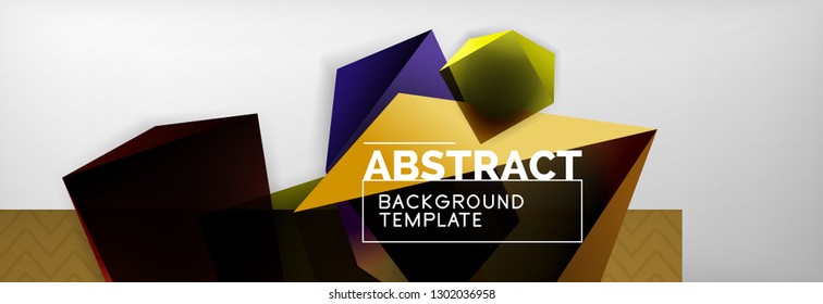 Minimalistic geometric abstract background, vector poster design