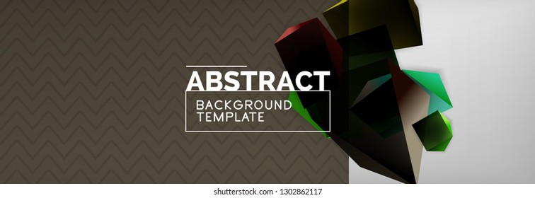 Minimalistic geometric abstract background, vector poster design