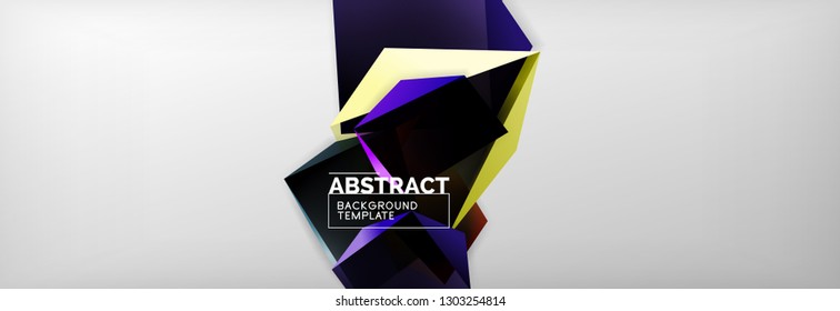 Minimalistic geometric abstract background, vector poster design