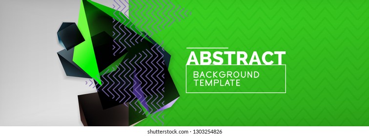 Minimalistic geometric abstract background, vector poster design