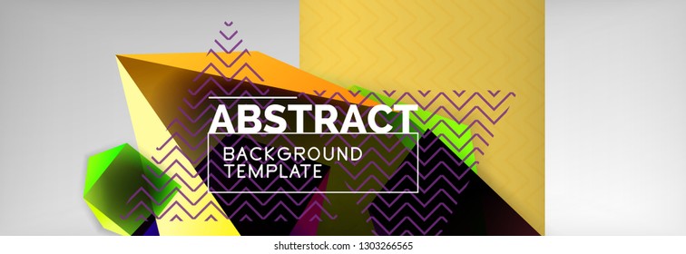 Minimalistic geometric abstract background, vector poster design