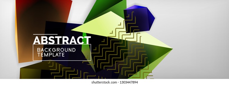 Minimalistic geometric abstract background, vector poster design