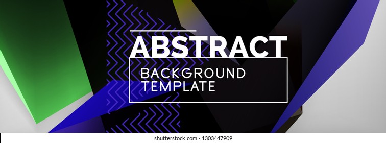Minimalistic geometric abstract background, vector poster design