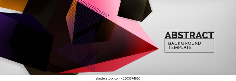 Minimalistic geometric abstract background, vector poster design
