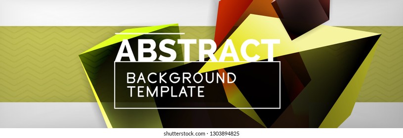 Minimalistic geometric abstract background, vector poster design