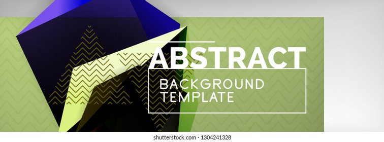 Minimalistic geometric abstract background, vector poster design