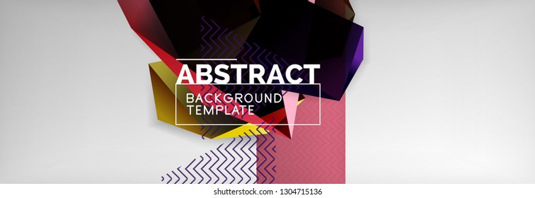 Minimalistic geometric abstract background, vector poster design