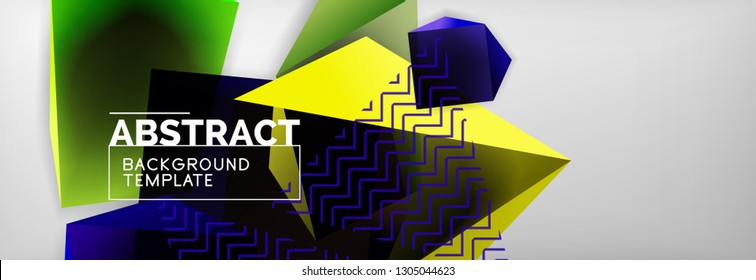 Minimalistic geometric abstract background, vector poster design