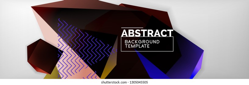 Minimalistic geometric abstract background, vector poster design
