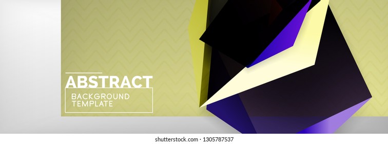 Minimalistic geometric abstract background, vector poster design