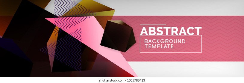 Minimalistic geometric abstract background, vector poster design