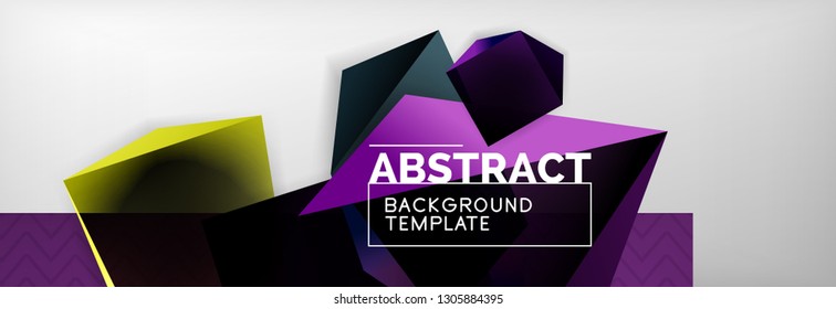 Minimalistic geometric abstract background, vector poster design