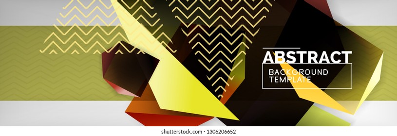 Minimalistic geometric abstract background, vector poster design