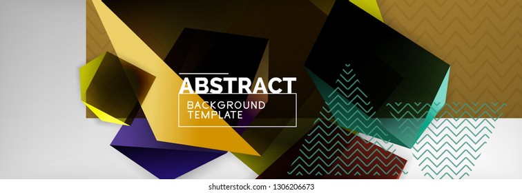 Minimalistic geometric abstract background, vector poster design