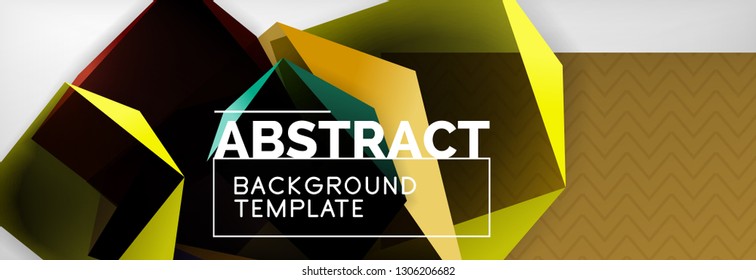 Minimalistic geometric abstract background, vector poster design
