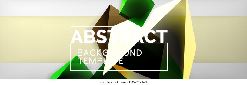 Minimalistic geometric abstract background, vector poster design