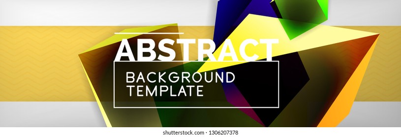 Minimalistic geometric abstract background, vector poster design