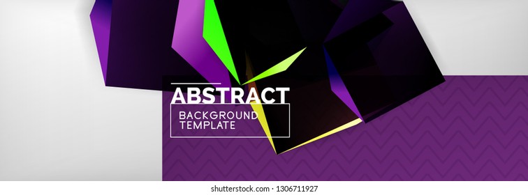 Minimalistic geometric abstract background, vector poster design