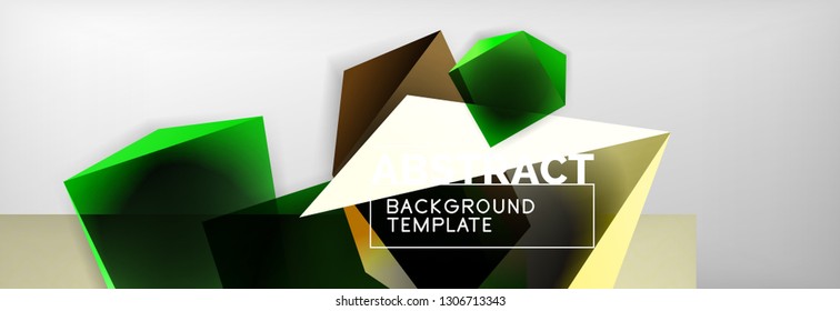 Minimalistic geometric abstract background, vector poster design