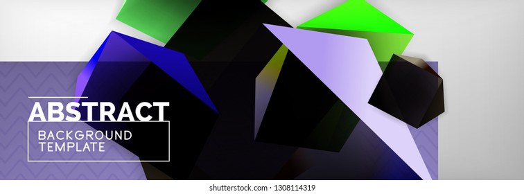 Minimalistic geometric abstract background, vector poster design