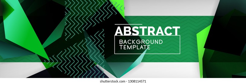 Minimalistic geometric abstract background, vector poster design